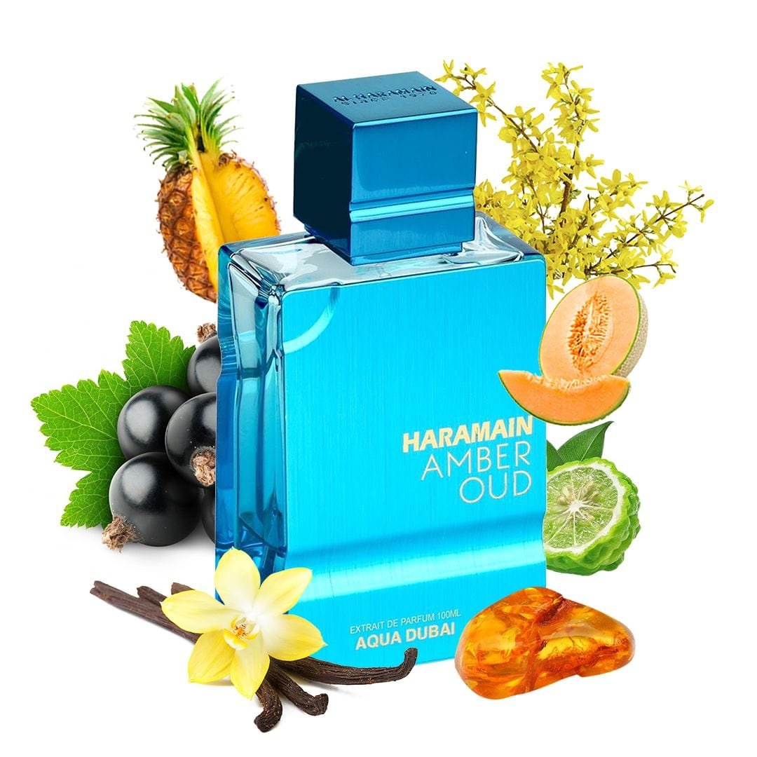 AMBER OUD AQUA DUBAI Al haramain perfume UNISEX 100ml - Imagen 2